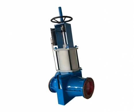 防爆型-氣缸式帶手輪管夾閥